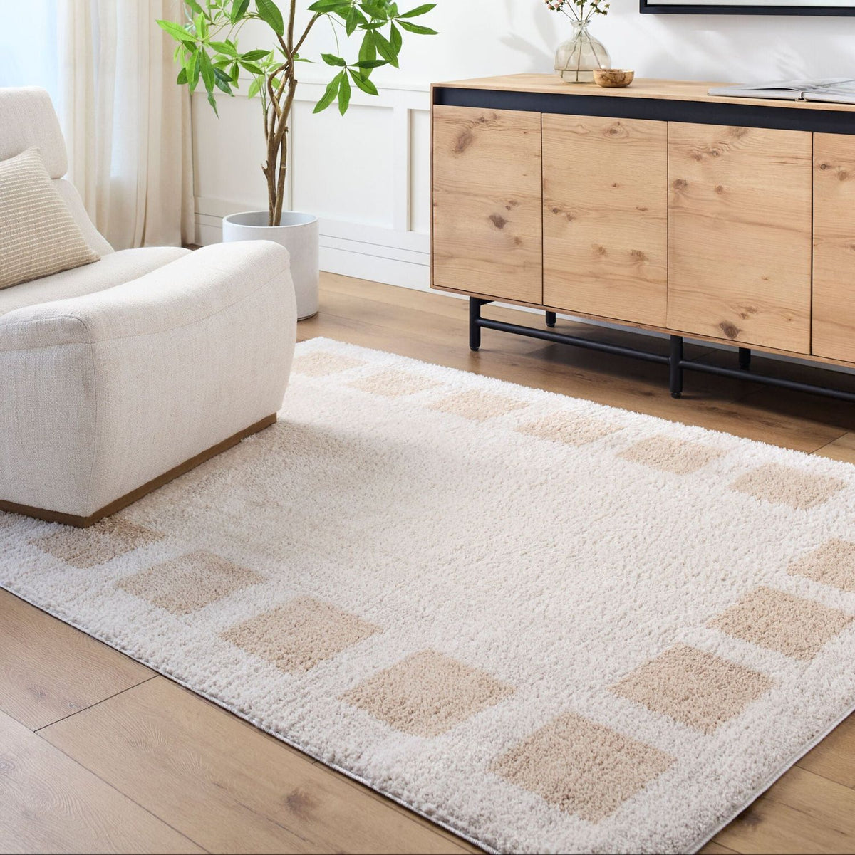 Livabliss Fossay Shag FSG-2314 Machine Woven Rug