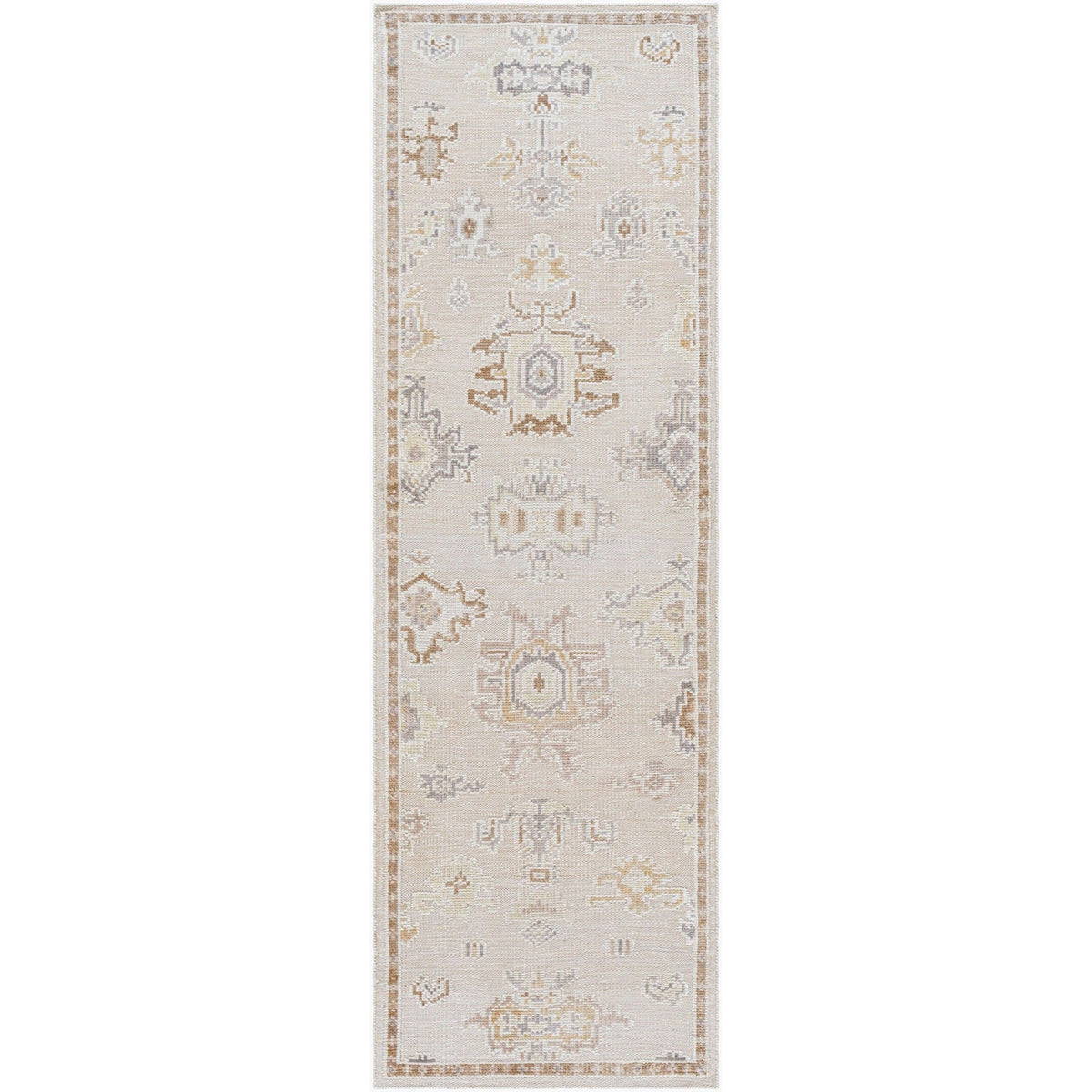 Surya Revere RVE-2303 Hand Knotted Rug in brown, light gray, medium gray and light beige