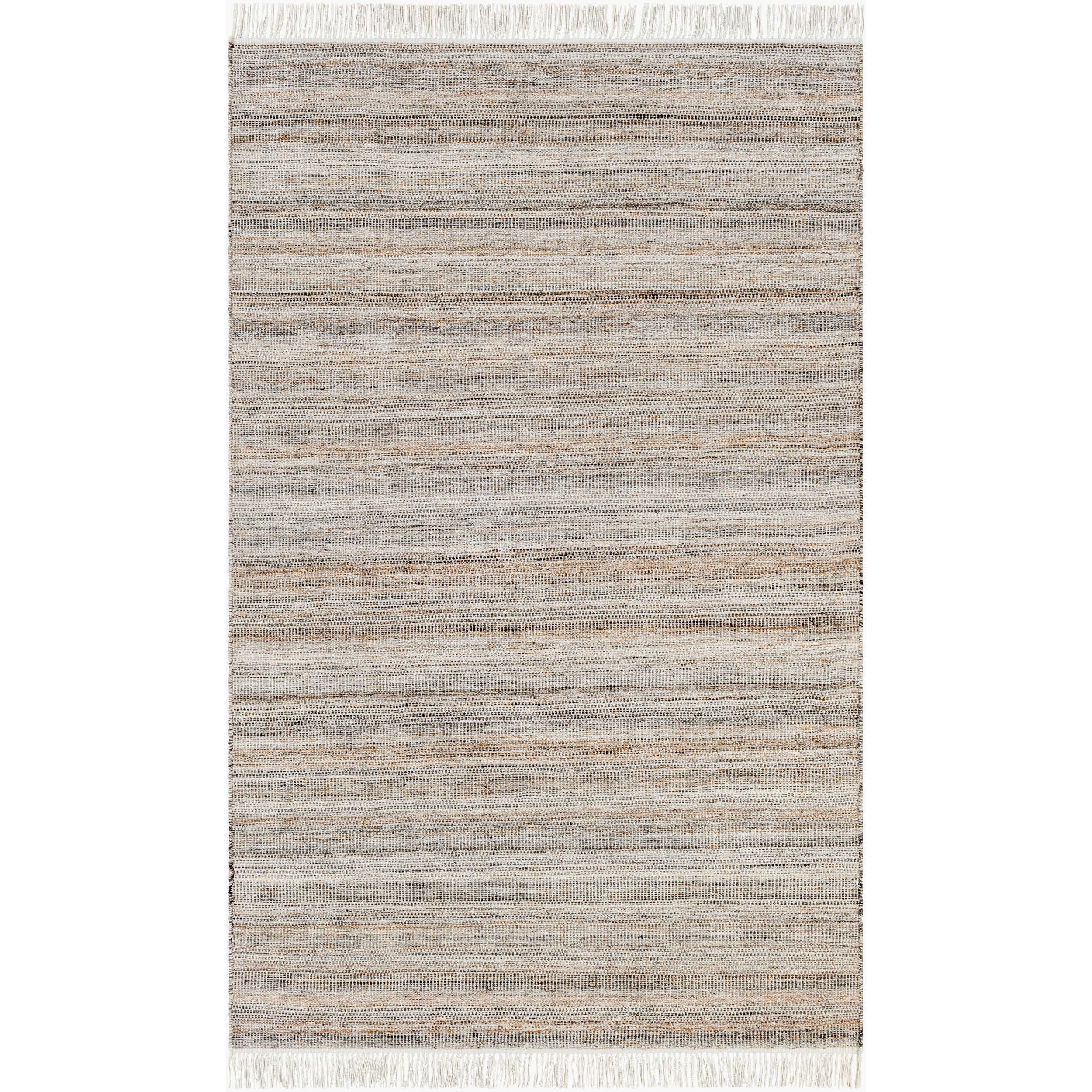 Surya Lily Hand Woven Rug — in Light Beige, Caramel, Charcoal, Off-White