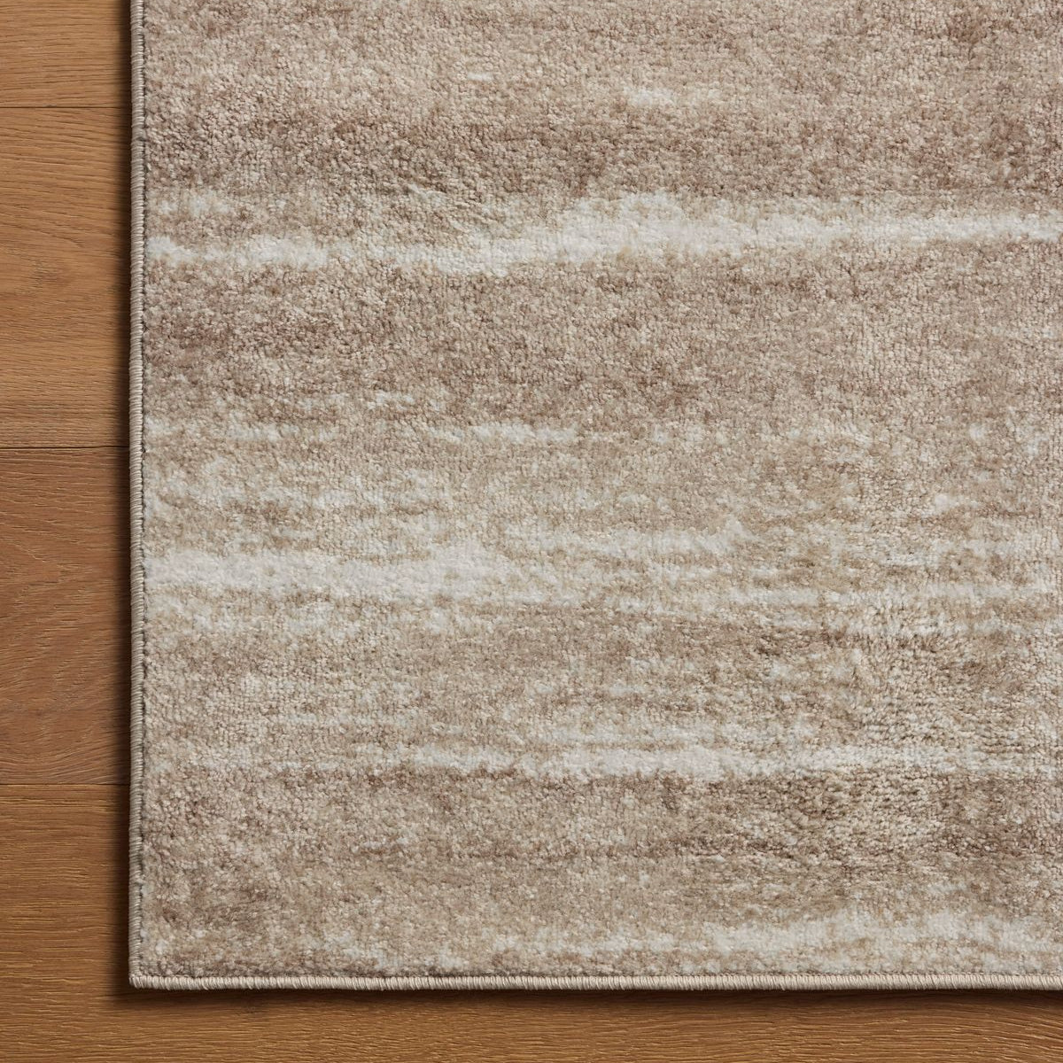 Loloi Lune Mushroom / White Power Loomed Rug