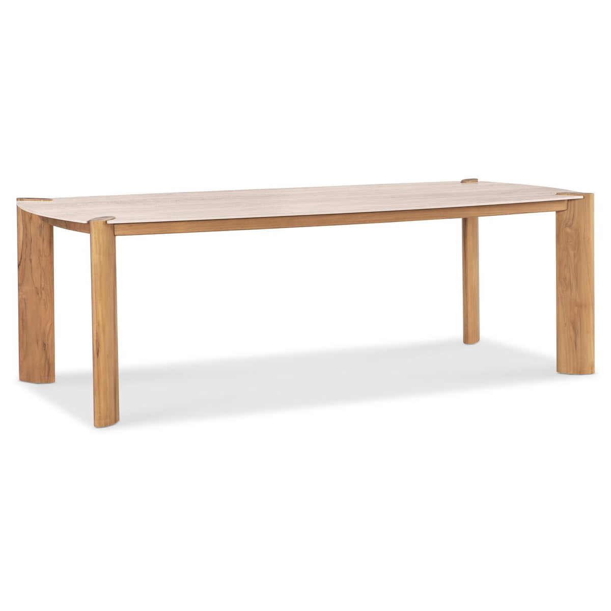 Margaritaville Somerset Outdoor Rectangular Dining Table in Medium Wood, primary product view