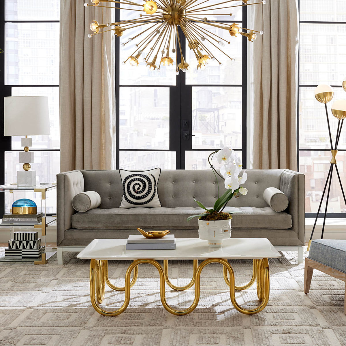 Jonathan Adler Gilded Dora Maar Pedestal Bowl