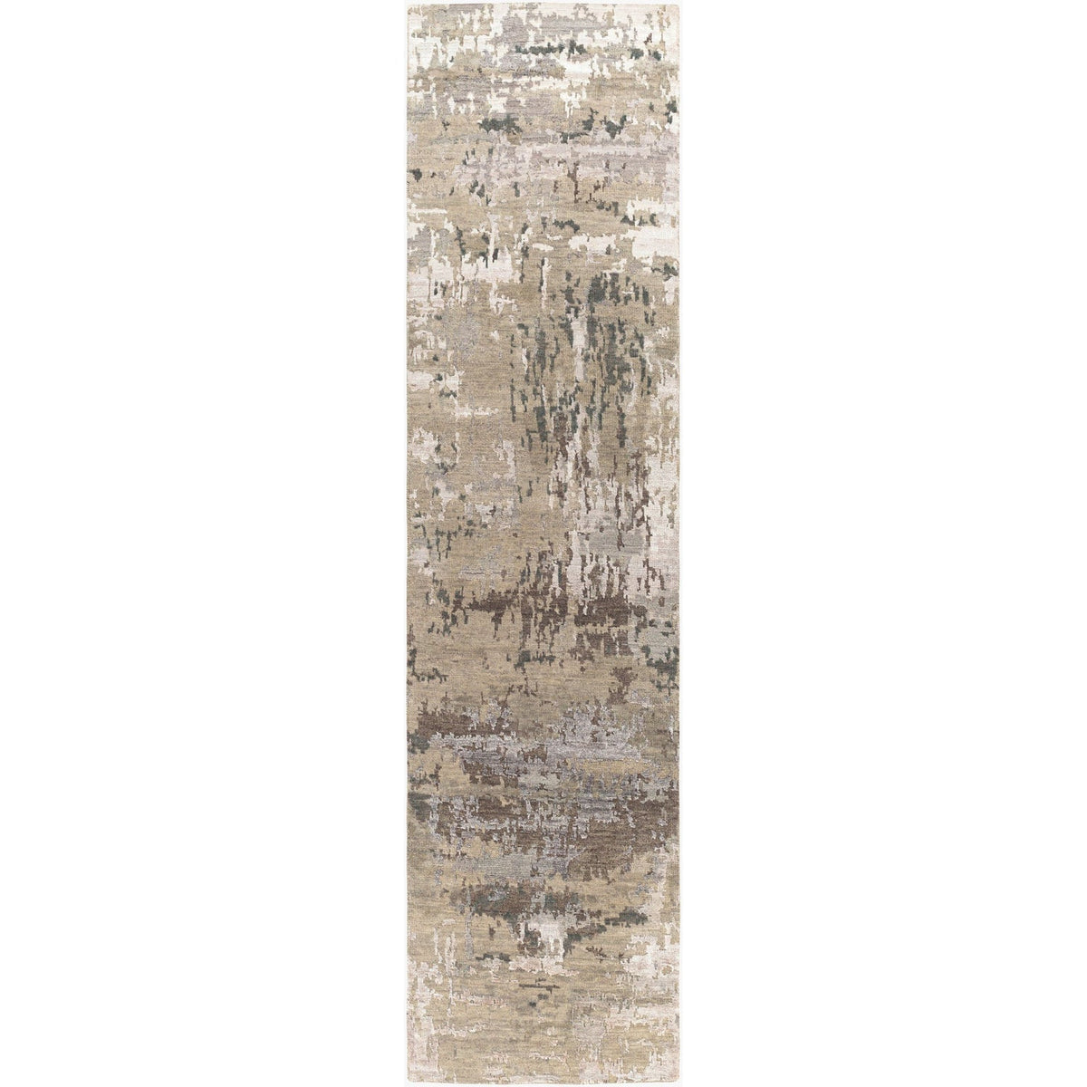 Surya Arte RTE-2303 Hand Knotted Rug in light gray, brown, ivory and tan