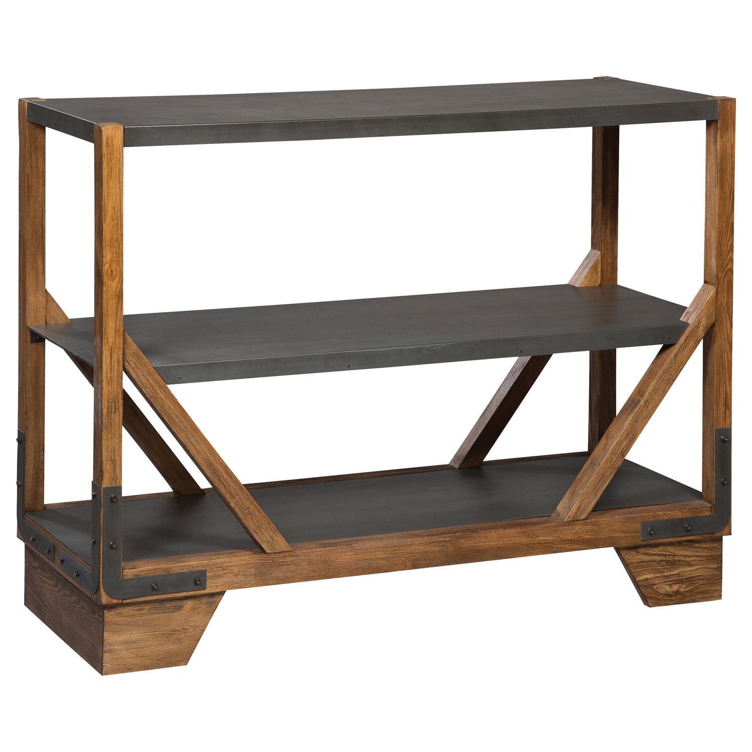 Fairfield Chair Boone Forge Bar Cabinet, Weathered Pecan finish