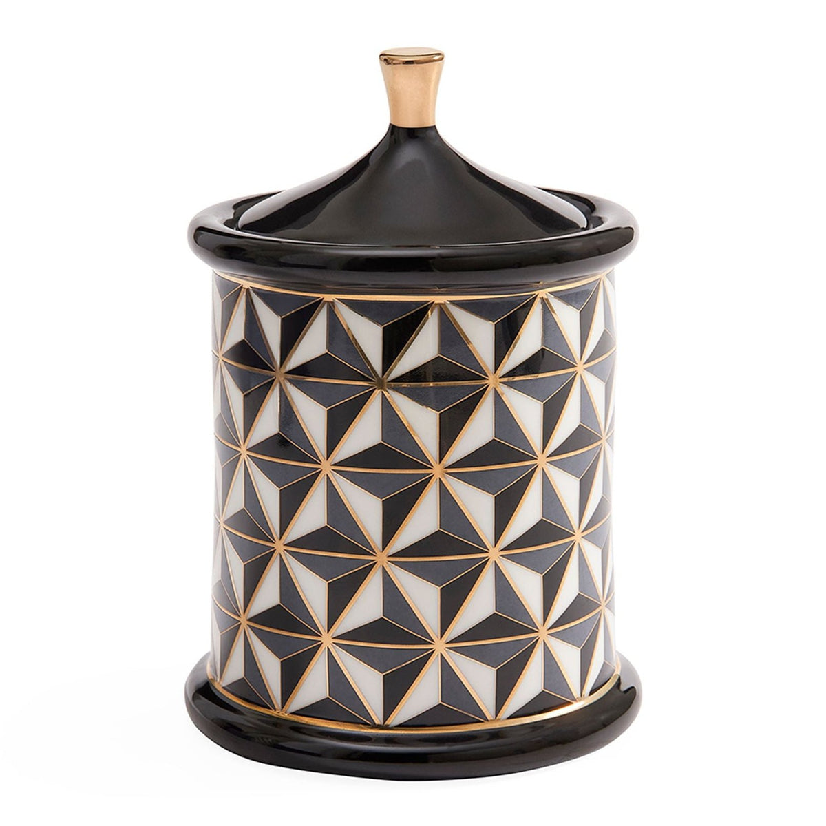 Jonathan Adler Versailles Small Canister, Black/White