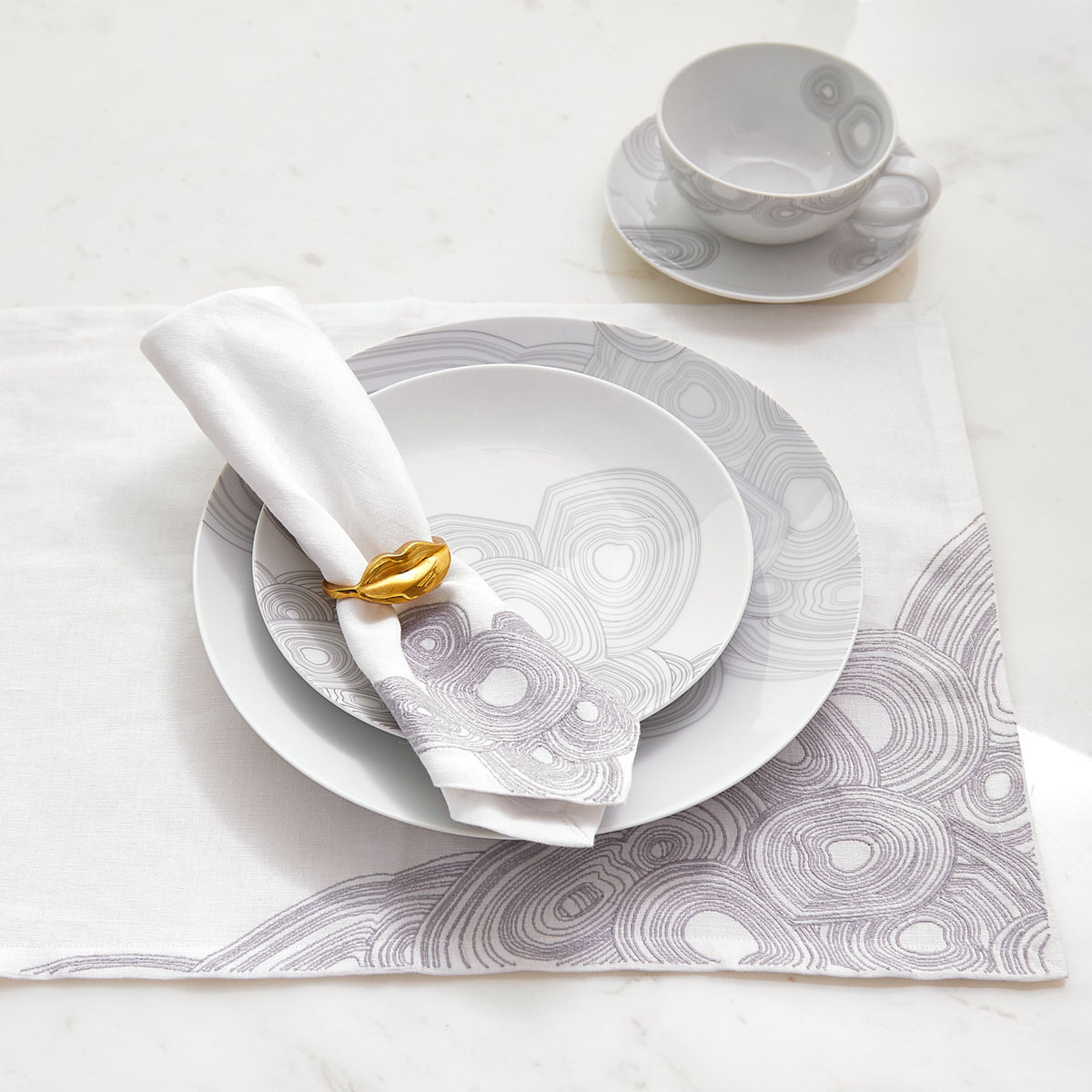 Jonathan Adler Brass Muse Napkin Rings
