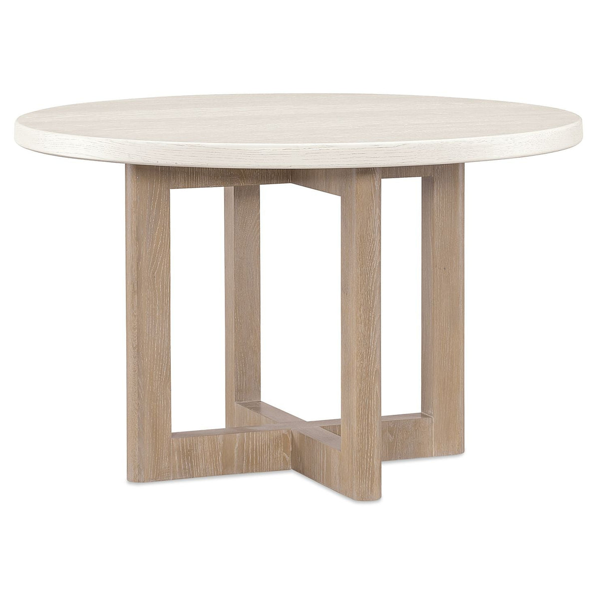Margaritaville Key Largo Round Dining Table in Sea Salt and Arroyo white oak, primary product view