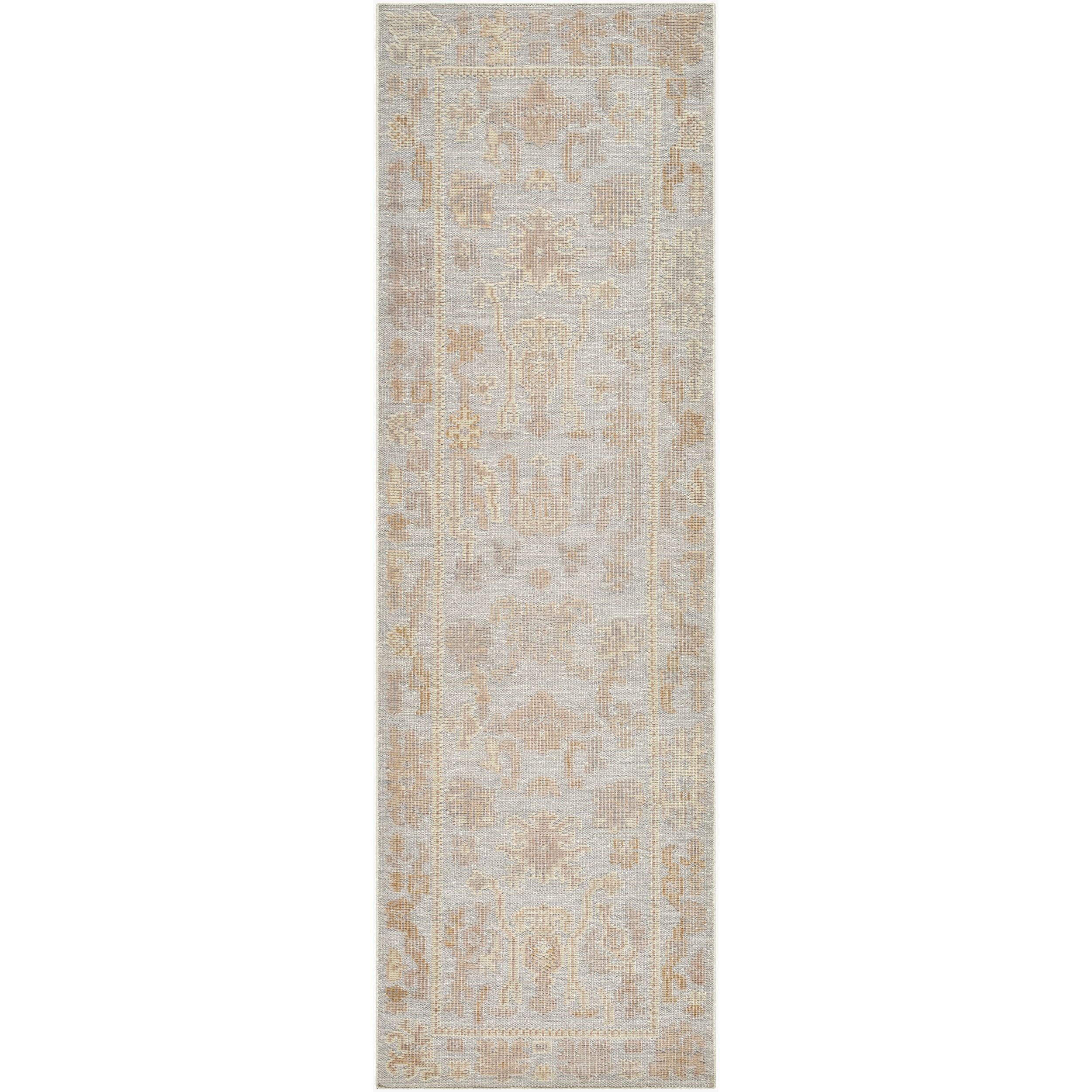 Surya Revere RVE-2310 Hand Knotted Rug in olive, charcoal, taupe and off-white