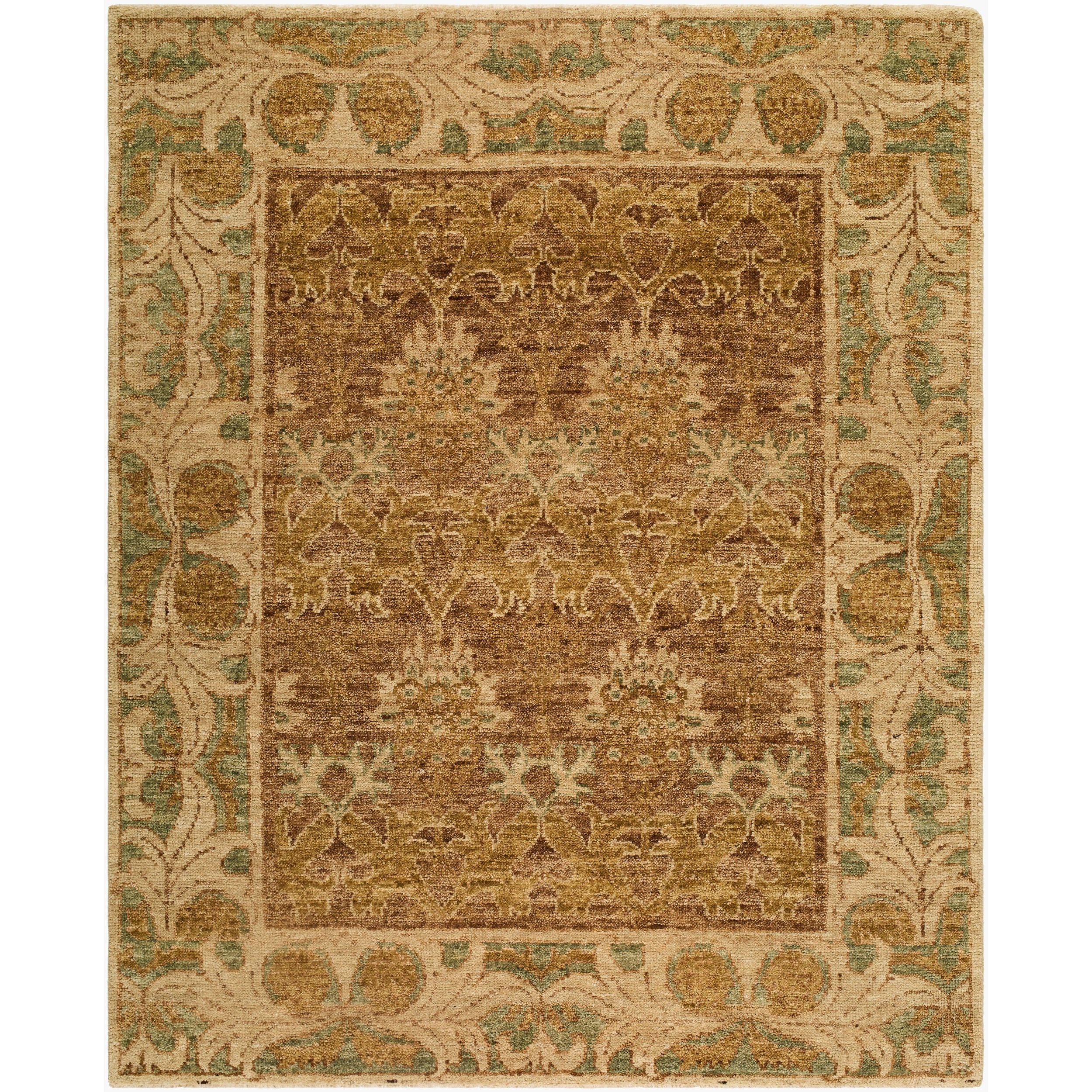 Surya Picasso PCS-2302 Hand Knotted area rug in 100% Wool, shown in Olive, Sandstone, Teal