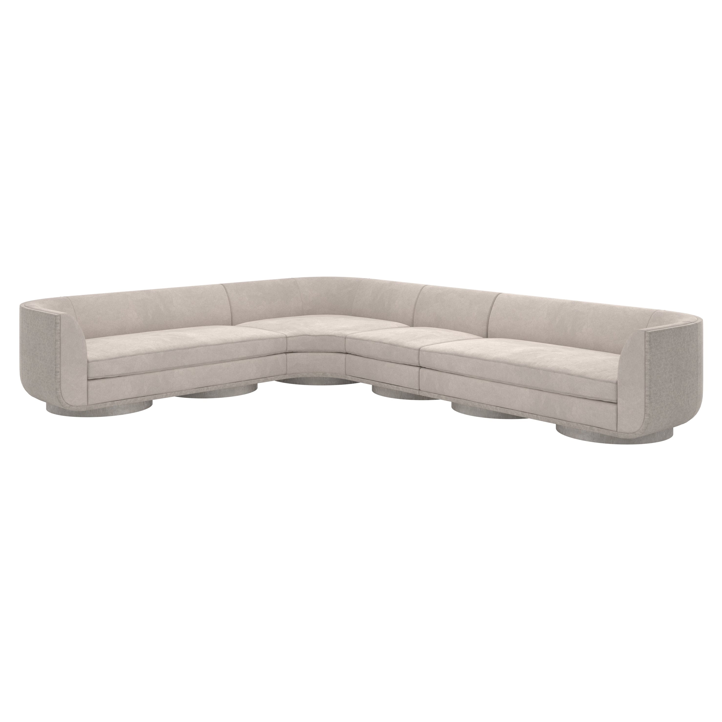 Caracole Clipper 4 Piece Sectional Sofa