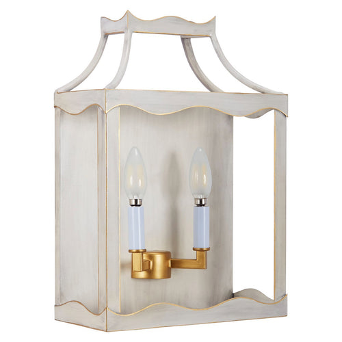 Old World Design Miriam Cream and Gold Wall Sconce