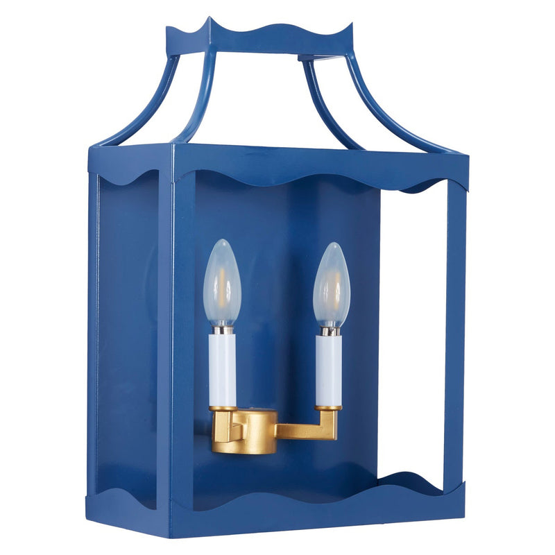Old World Design Marin Navy Blue Wall Sconce