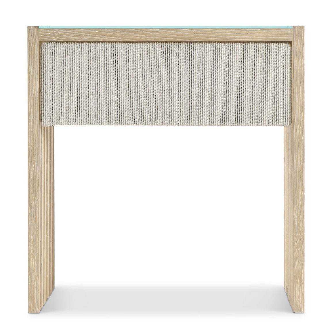 Bernhardt Asana Nightstand in Tan, side profile