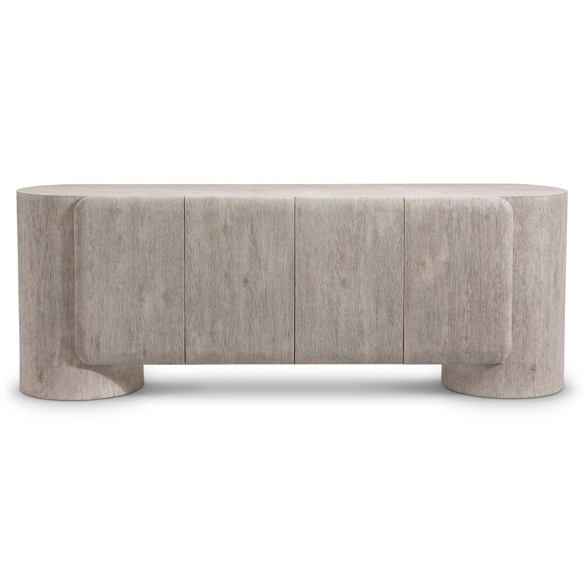 Bernhardt Interiors Darrow Entertainment Credenza in Beige/Tan, angled three-quarter view