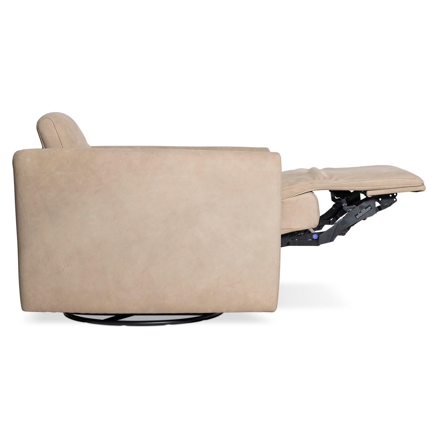 Bernhardt Livvy Leather Power Motion Swivel Chair