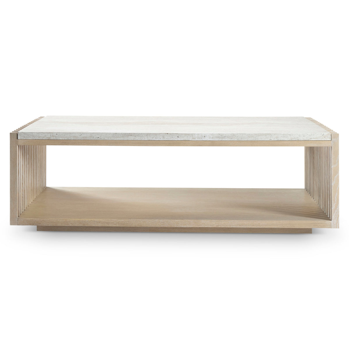 Bernhardt Living Asana Cocktail Table in Tan, front view