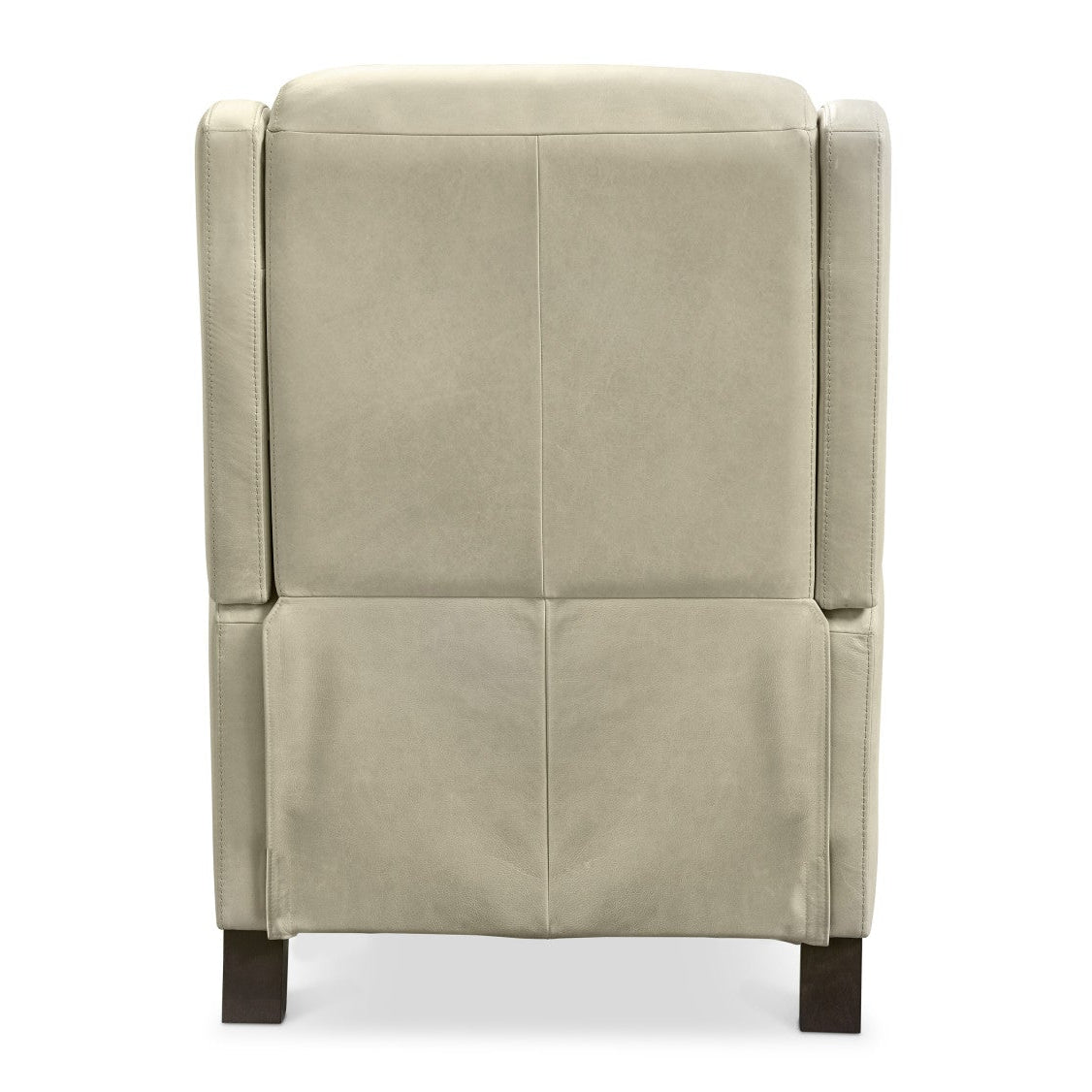Bernhardt Motion Hampton Leather Recliner in Cream, alternate angle