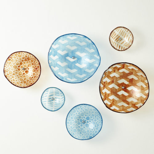 Global Views Fused Glass Wall Décor Set of 3