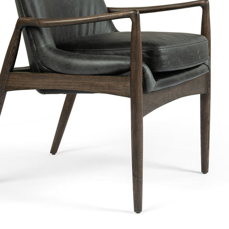 Four Hands Braden Leather Dining Arm Chair
