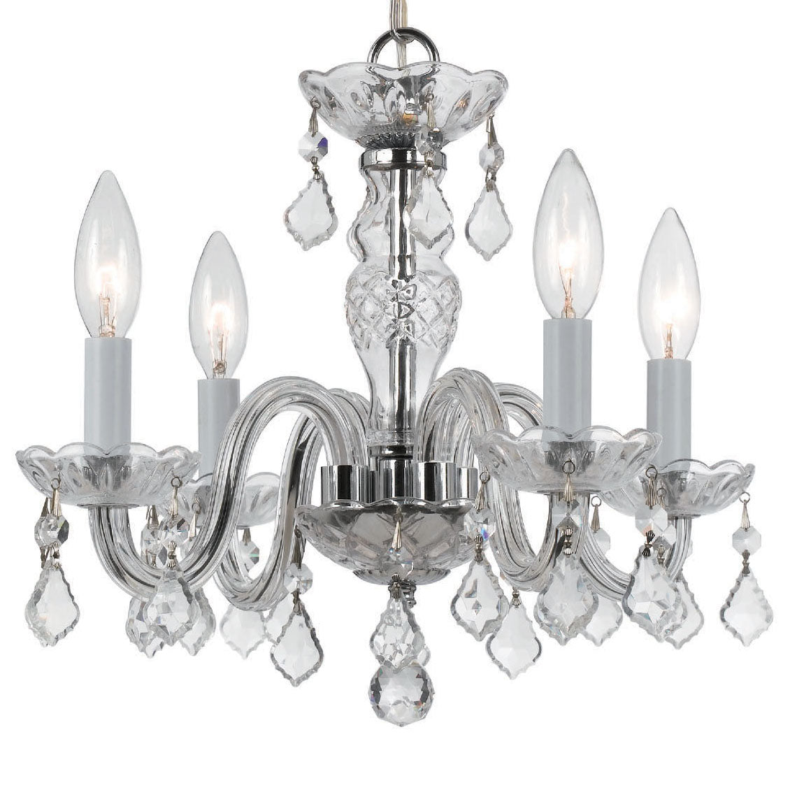Crystorama Traditional Crystal 1064 4-Light Mini Chandelier