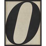 Letter O Black on White Framed Print
