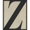 Letter Z Black on White Framed Print