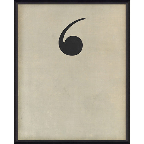 Letter Apostrophe Black on White Framed Print