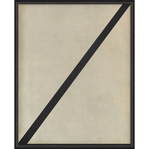 Letter Slash Black on White Framed Print