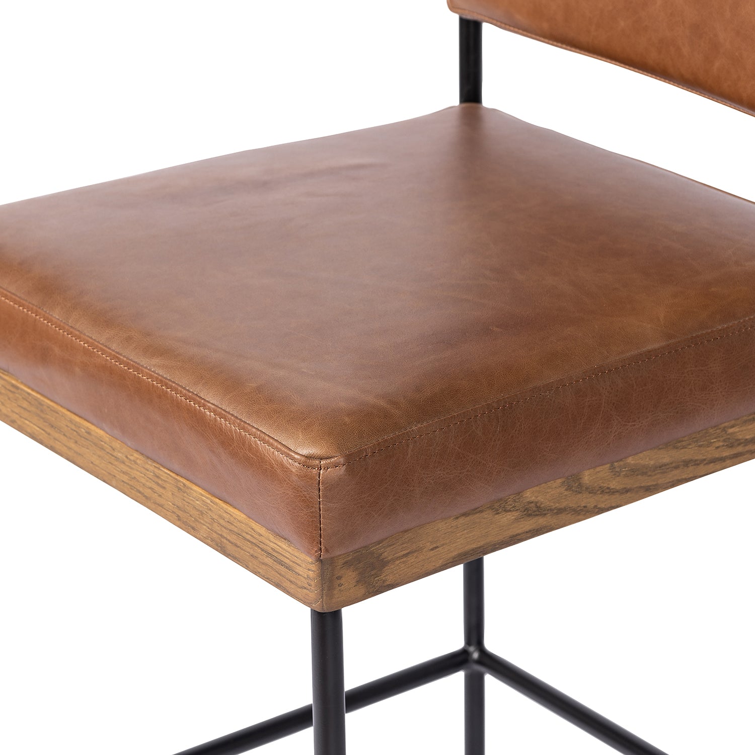 Four Hands Benton Leather Counter Stool Set of 2 - Final Sale