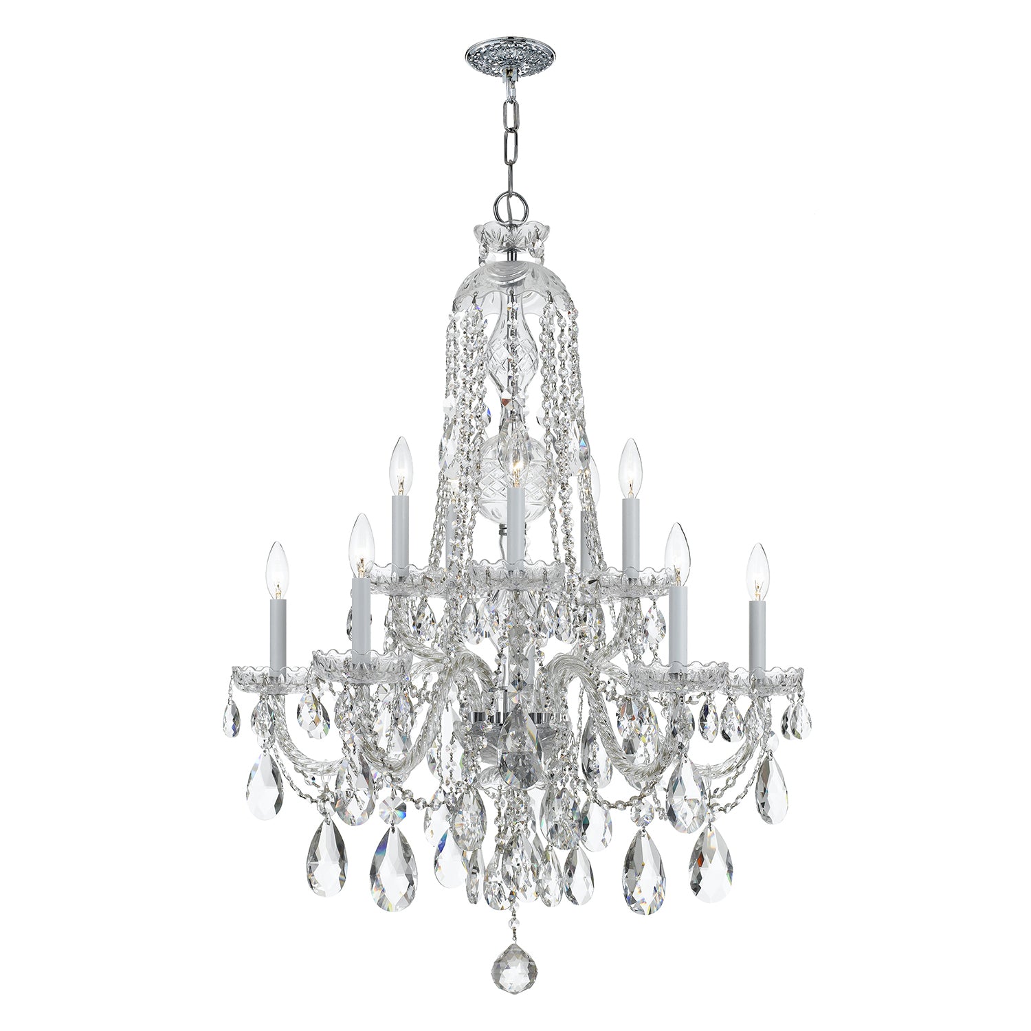 Crystorama Traditional Crystal 1110 10-Light Chandelier