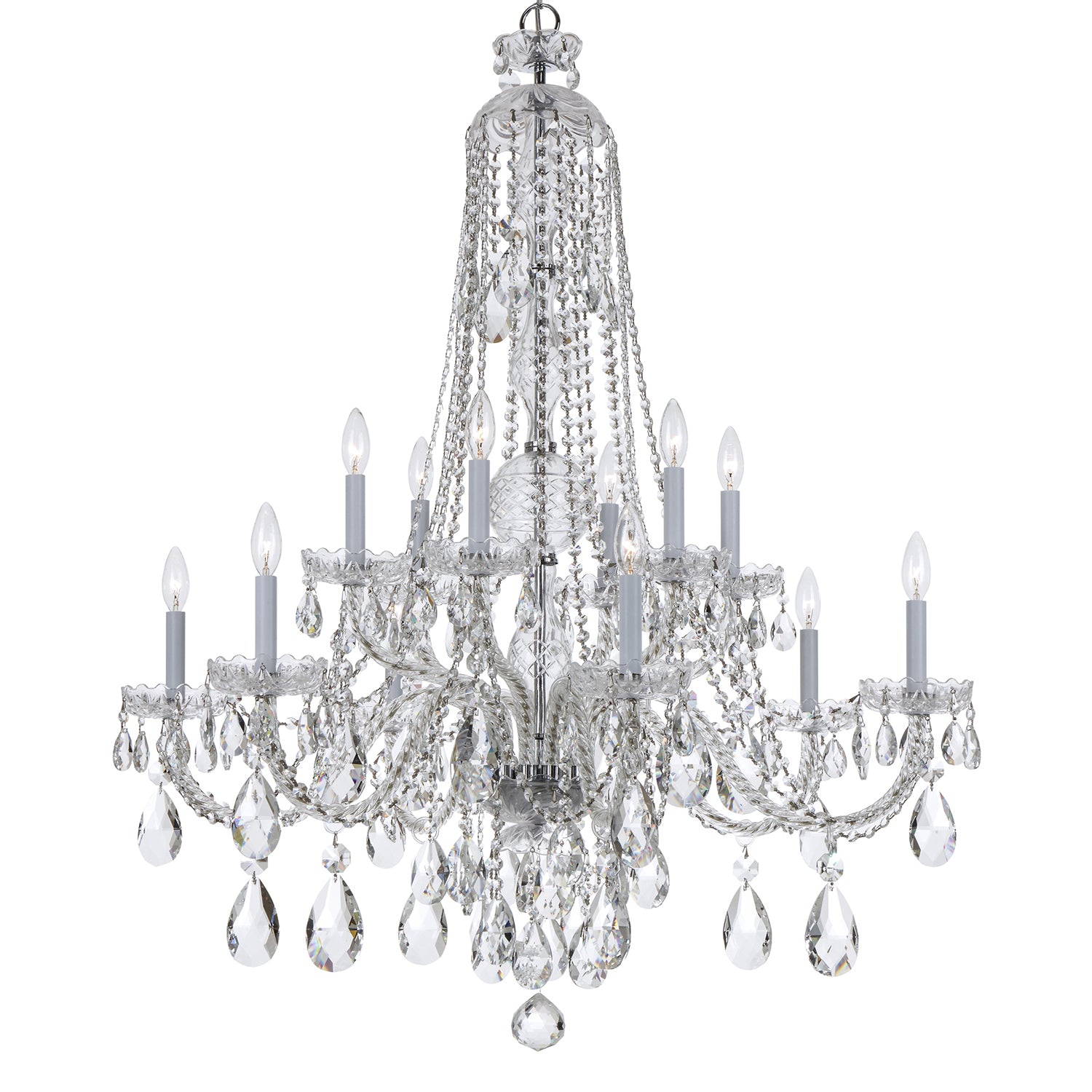 Crystorama Traditional Crystal 1112 12-Light Chandelier