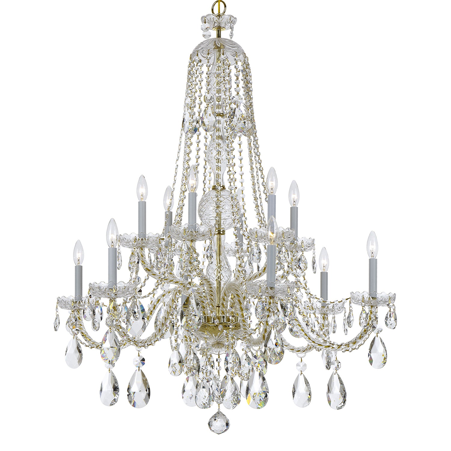 Crystorama Traditional Crystal 1112 12-Light Chandelier