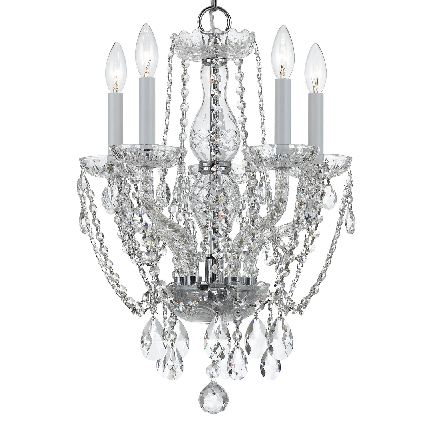 Crystorama Traditional Crystal 1129 5-Light Mini Chandelier