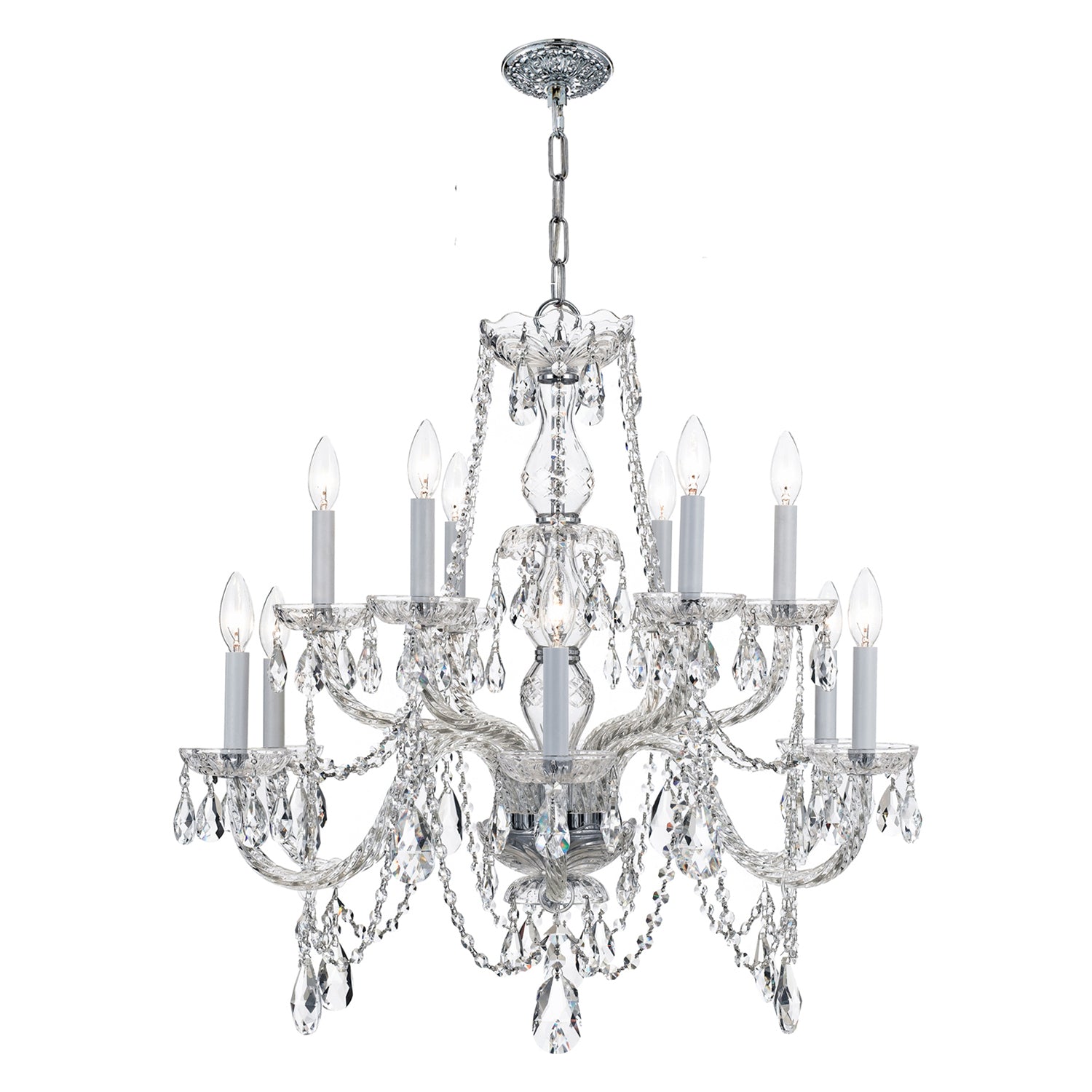 Crystorama Traditional Crystal 1135 12-Light Chandelier