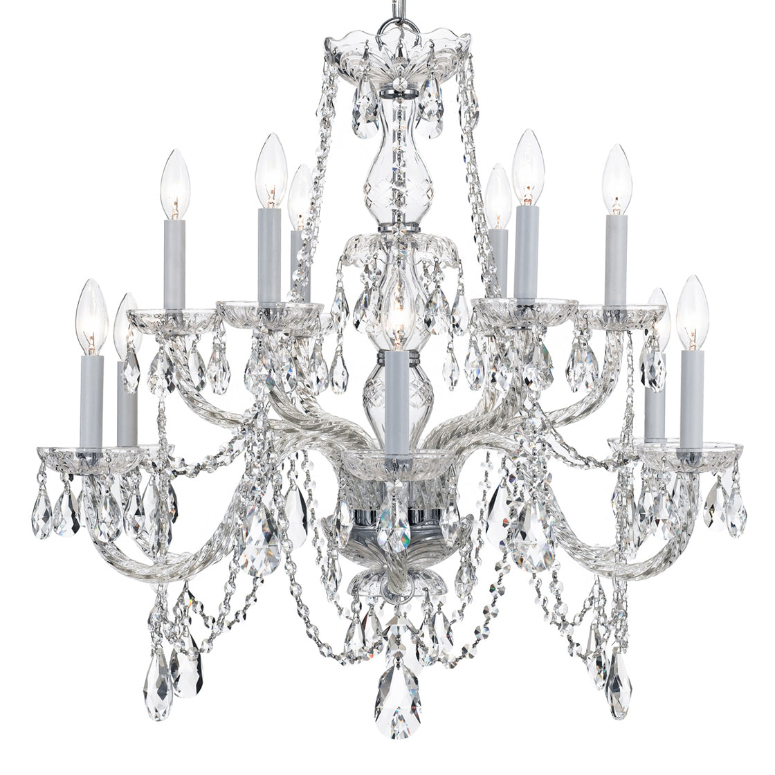 Crystorama Traditional Crystal 1135 12-Light Chandelier