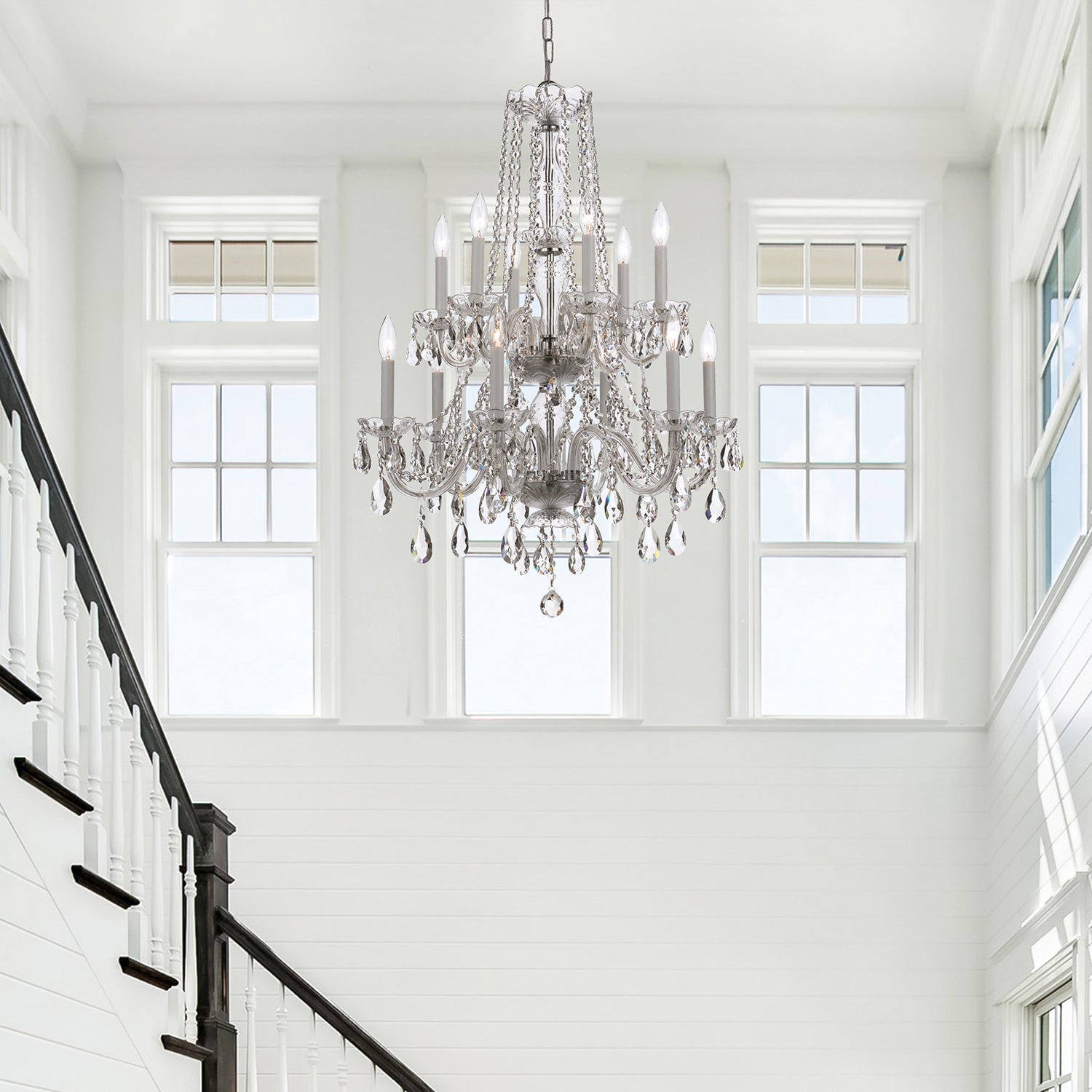 Crystorama Traditional Crystal 1137 12-Light Chandelier