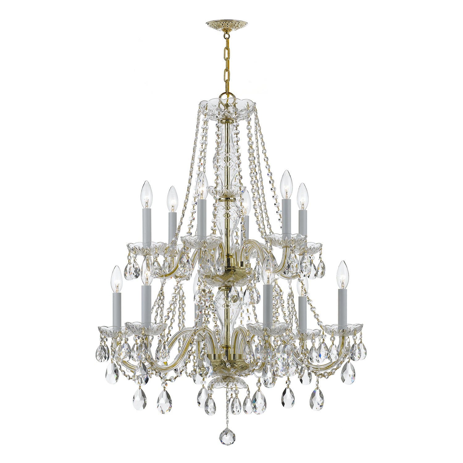 Crystorama Traditional Crystal 1137 12-Light Chandelier
