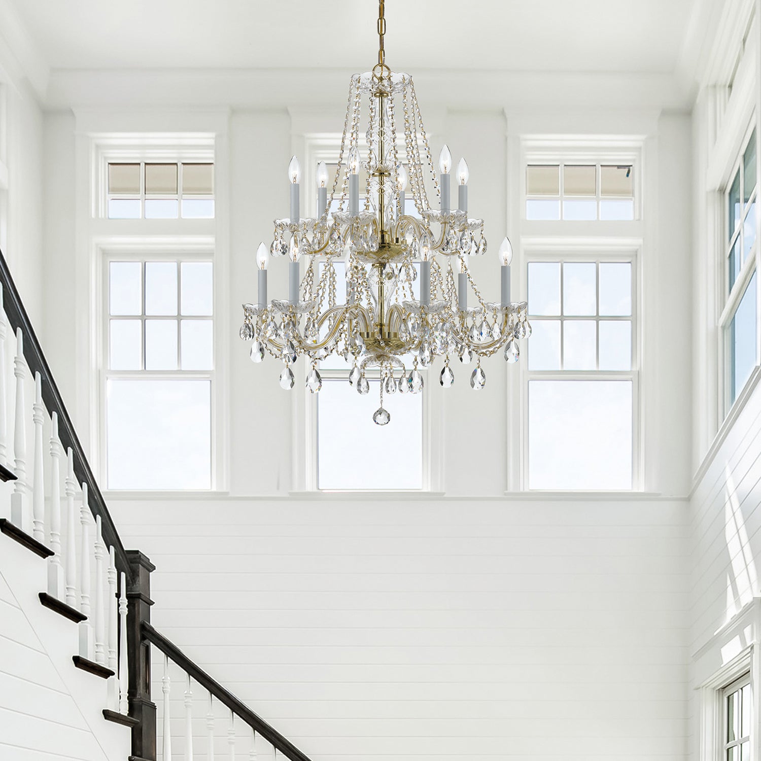 Crystorama Traditional Crystal 1137 12-Light Chandelier