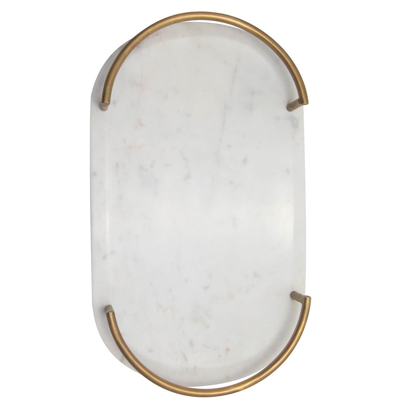 Glisan Oval Marble Tray