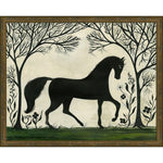 Silhouette Horse Facing Right Framed Print