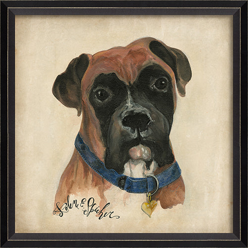 Dog Portrait Toby Framed Print