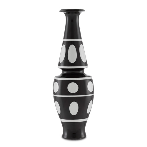 Currey & Co De Luca Black and White Vase - Final Sale
