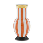 Currey & Co De Luca Coral Stripe Vase - Final Sale