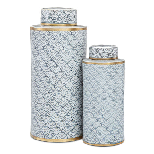 Currey & Co Tea Jalousie Canister Set of 2