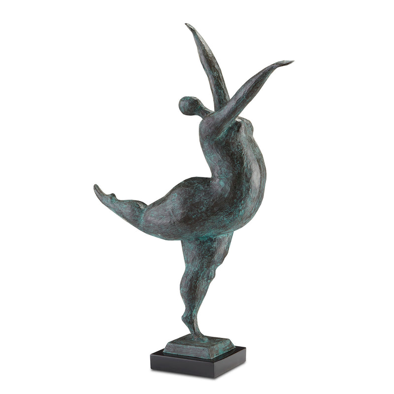 Currey & Co Butterfly Ballerina Bronze Sculpture