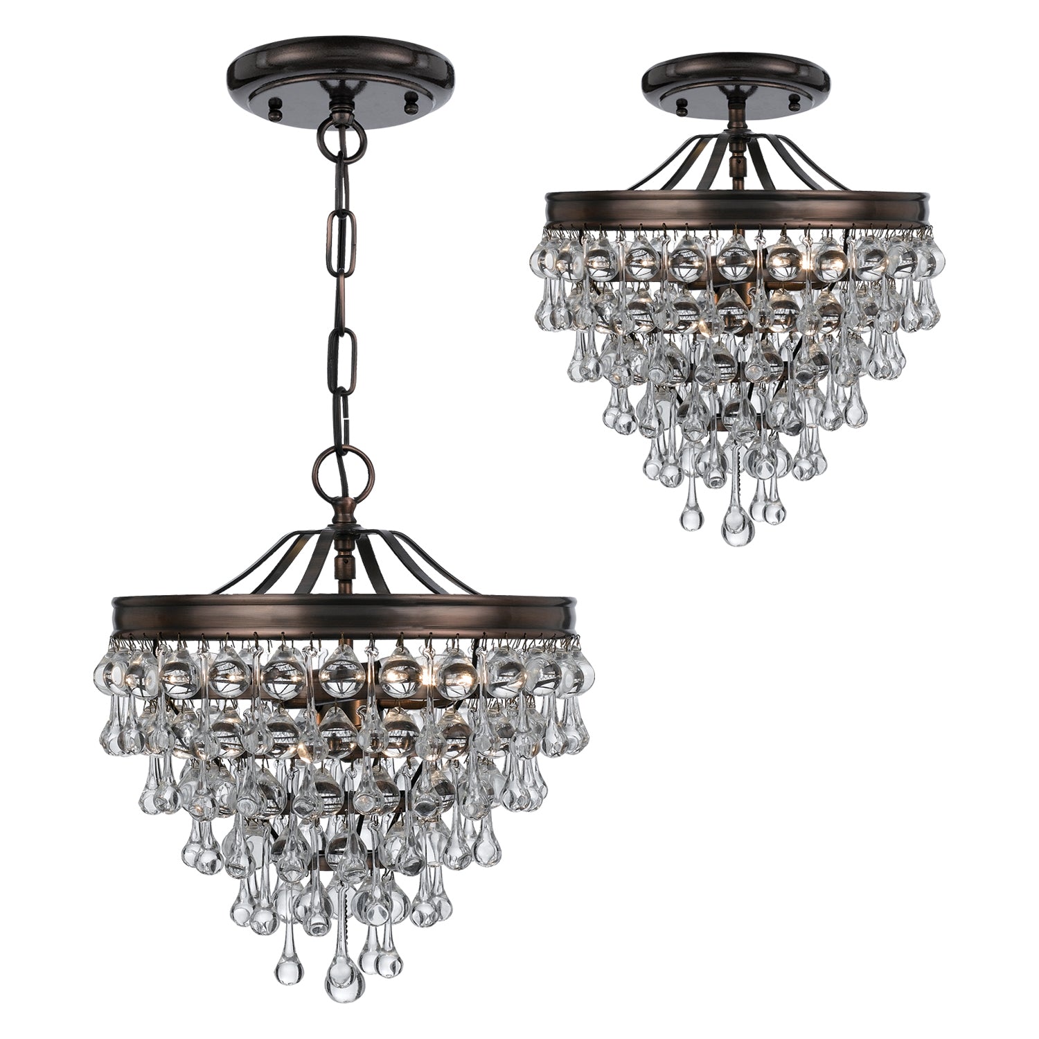 Crystorama Calypso 3-Light Mini Chandelier