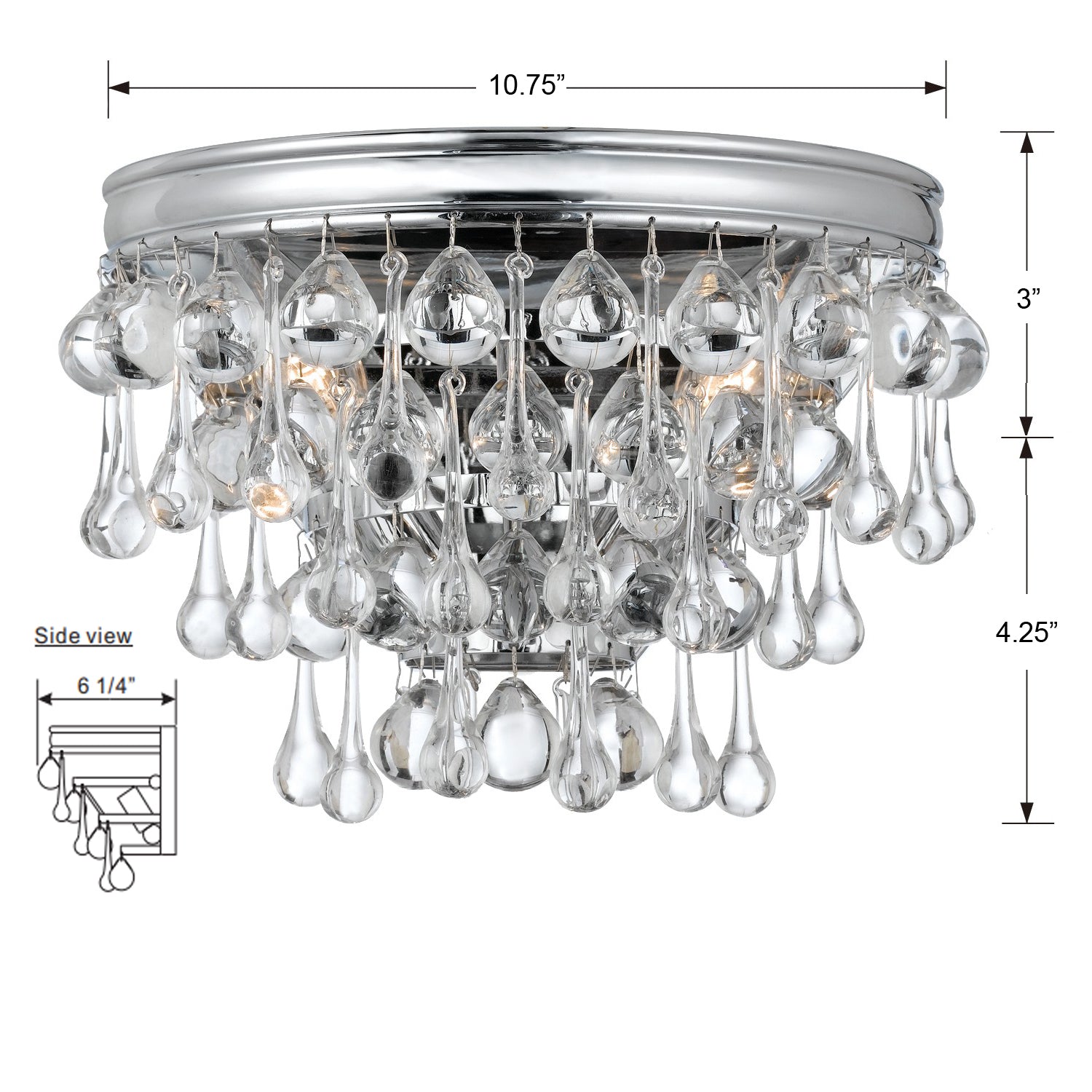 Crystorama Calypso 2-Light Wall Sconce