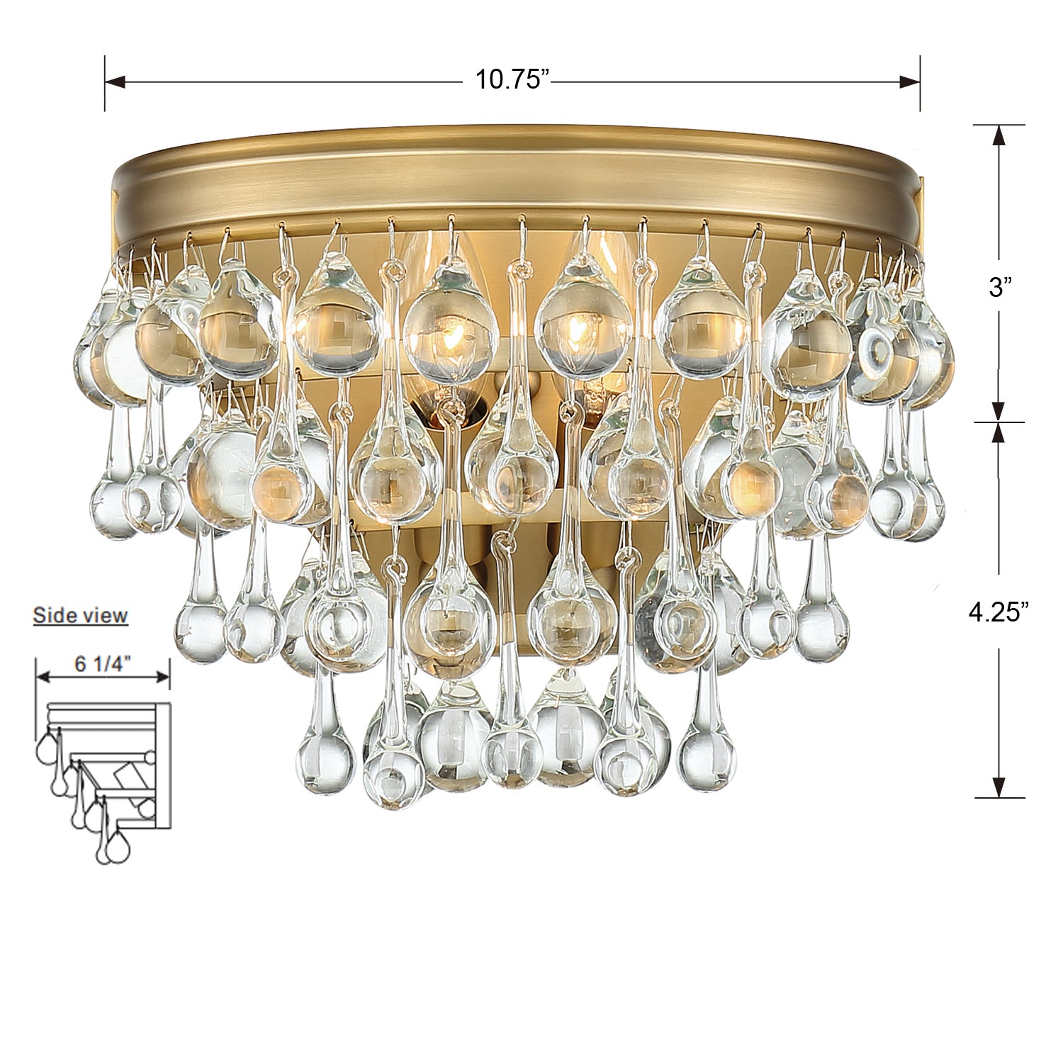 Crystorama Calypso 2-Light Wall Sconce