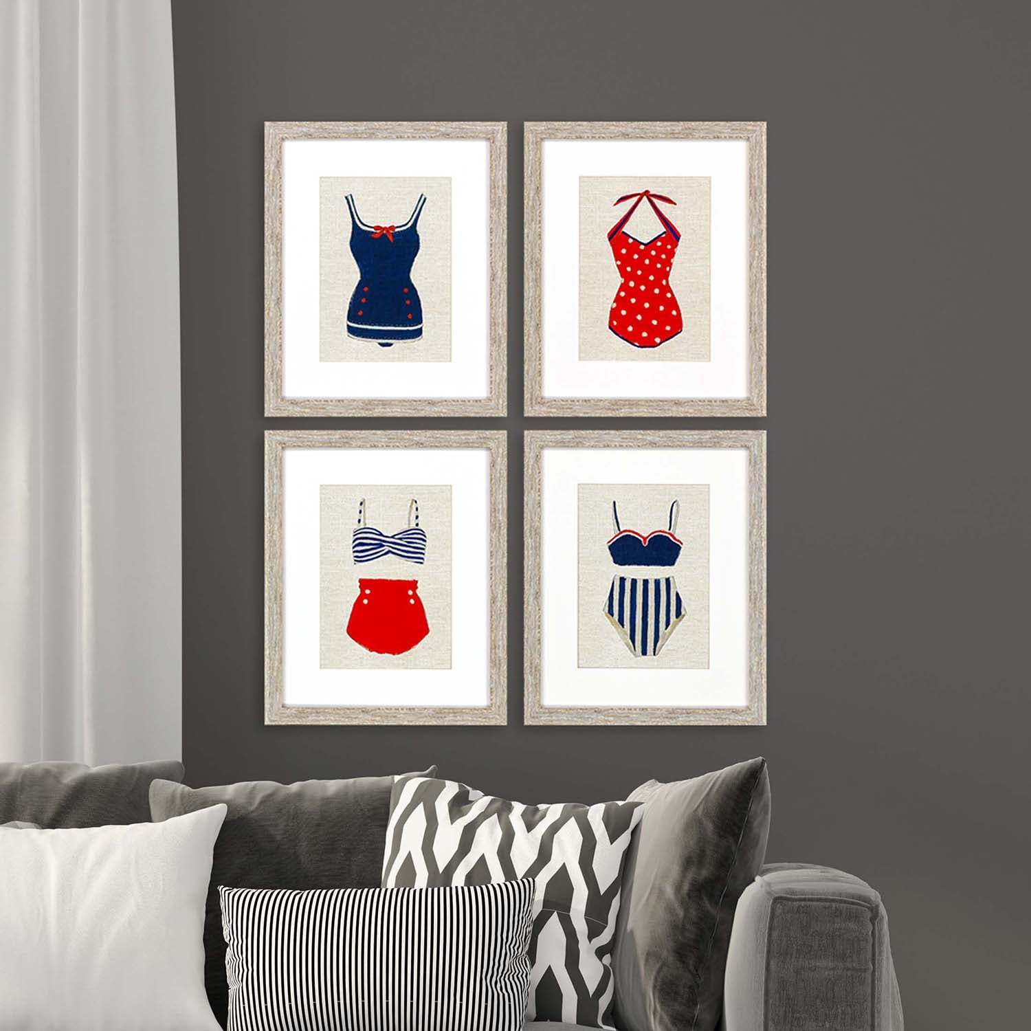 Averinos Swim Framed Art Set of 4
