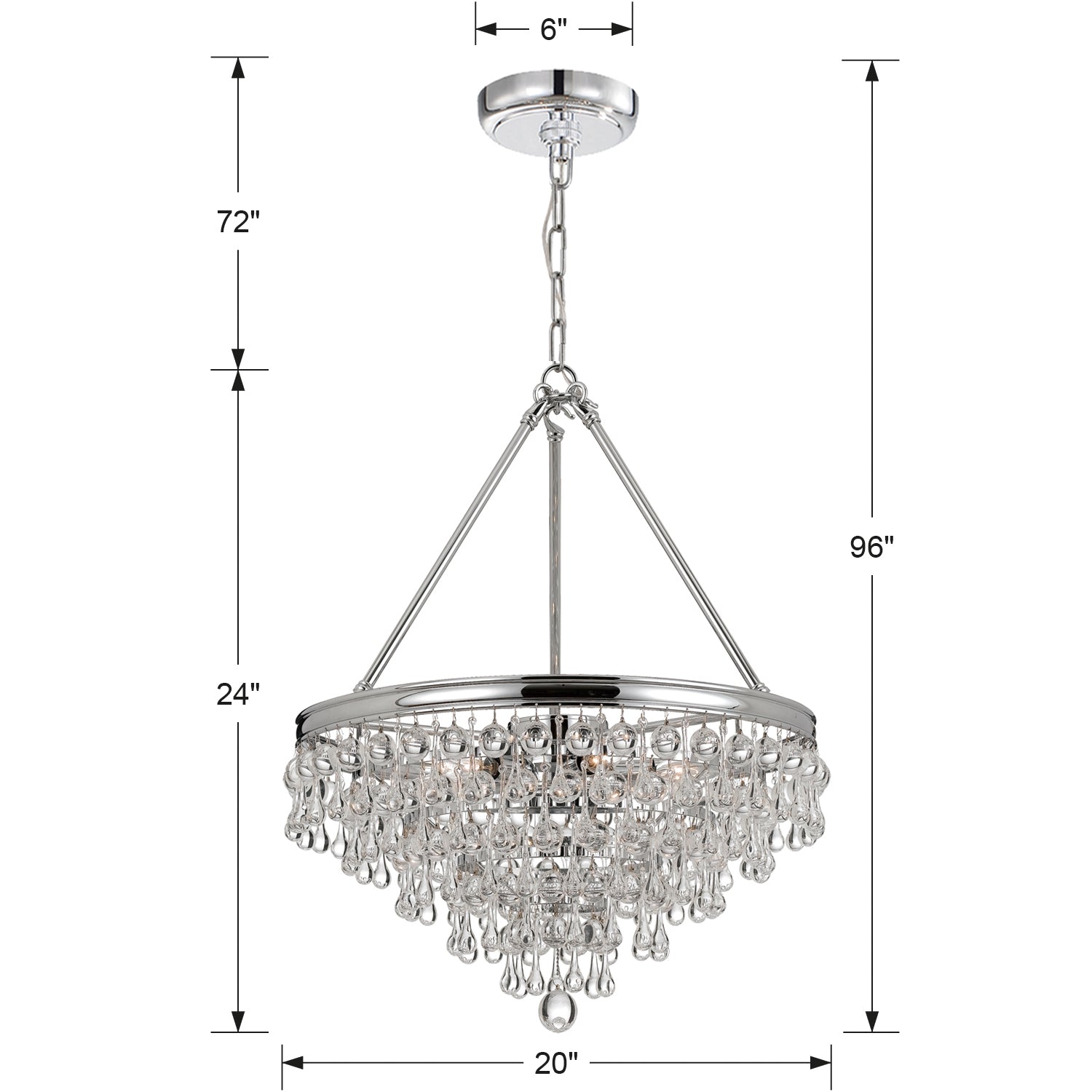 Crystorama Calypso 136 6-Light Chandelier